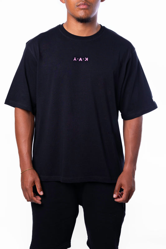 YAK make love not war YAK tshirt urbanwear streetwear boxyfit pink black print logo