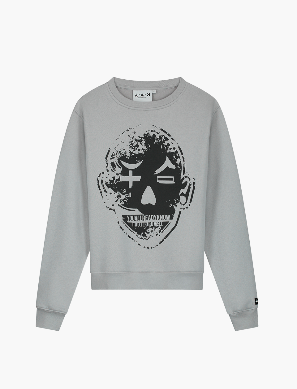 YAK faded crewneck cool grey