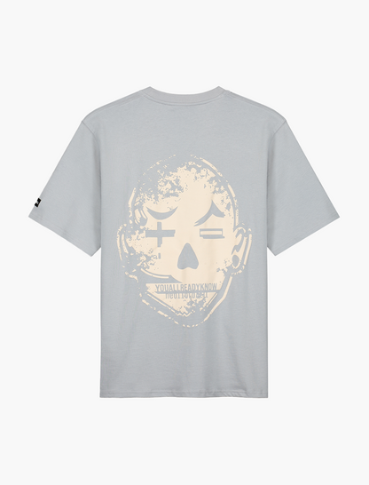 YAK cool grey Tee, off-white