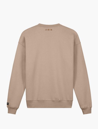 YAK beige crewneck, brown