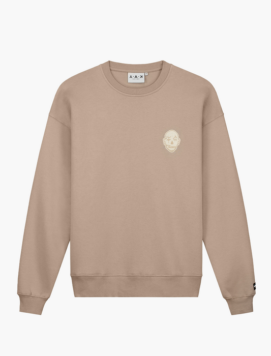 YAK beige crewneck, off-white