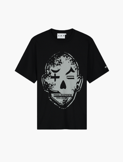 YAK faded Tee black