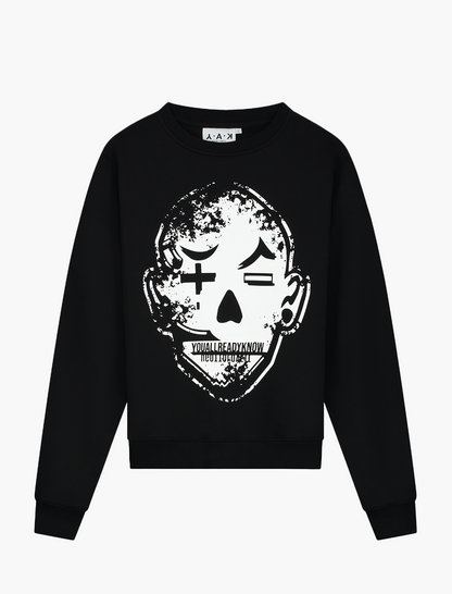 YAK faded crewneck black