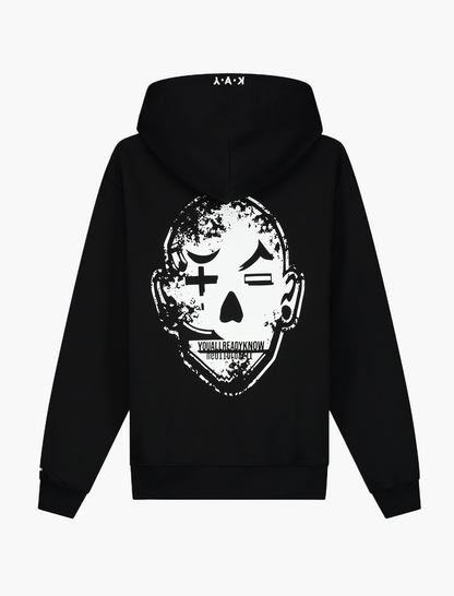 YAK faded hoodie black