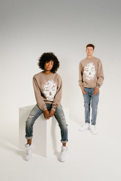 YAK faded crewneck beige