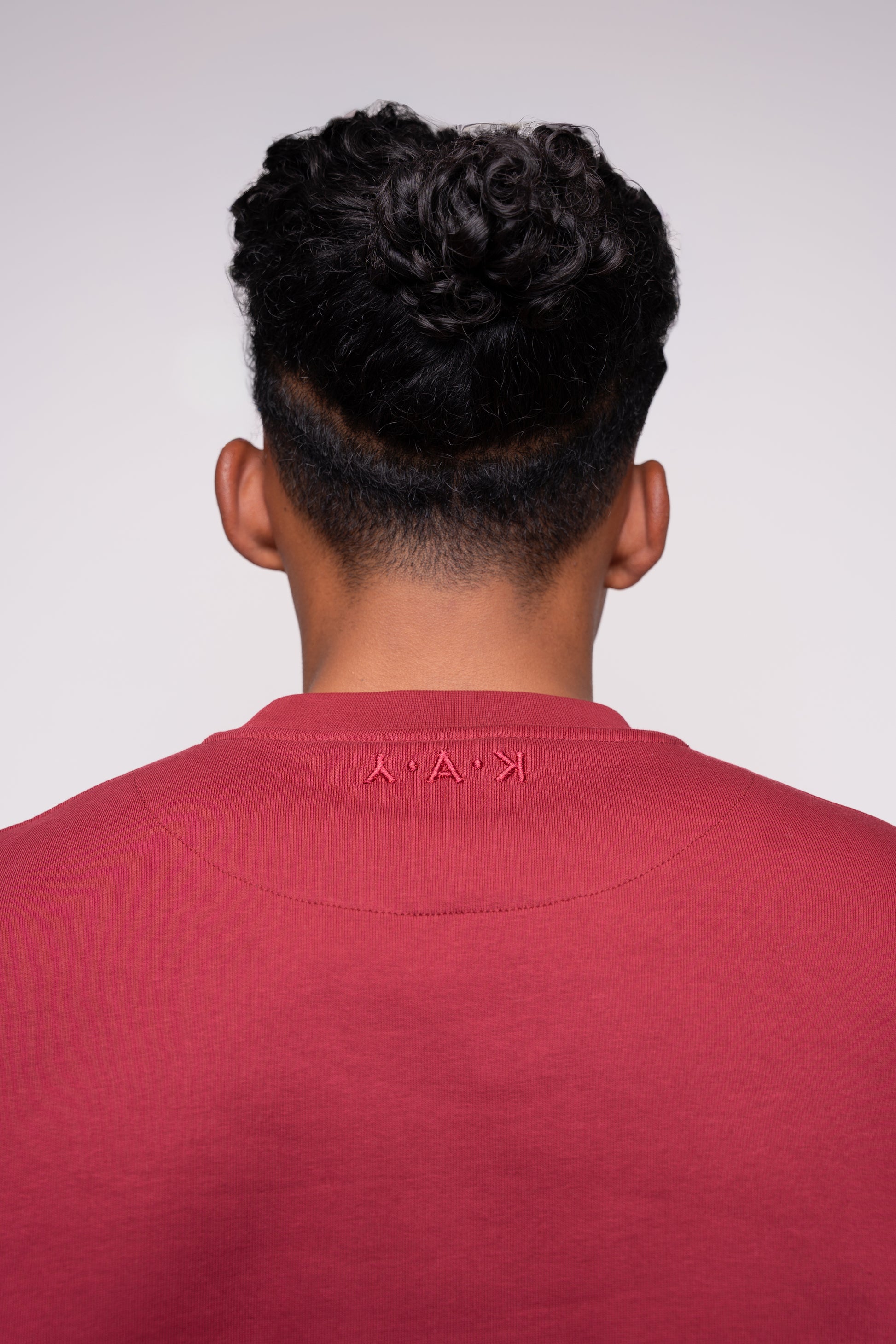 burgundy red tracksuit with embroidery details 